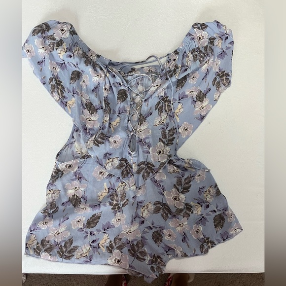 Cotton Candy LA off the shoulder Romper - Picture 2 of 3